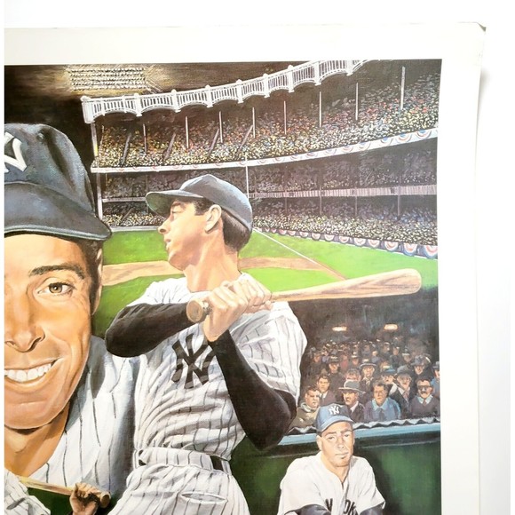 Joe Dimaggio 1994 New York Yankees Angelo Marino Artist  18x24 Lithograph - Picture 4 of 12